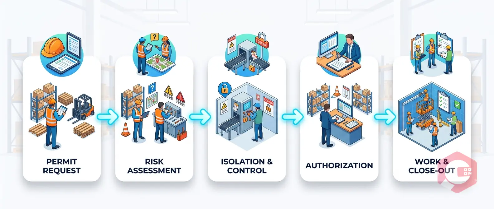 Permit to Work in Warehouse — workflow