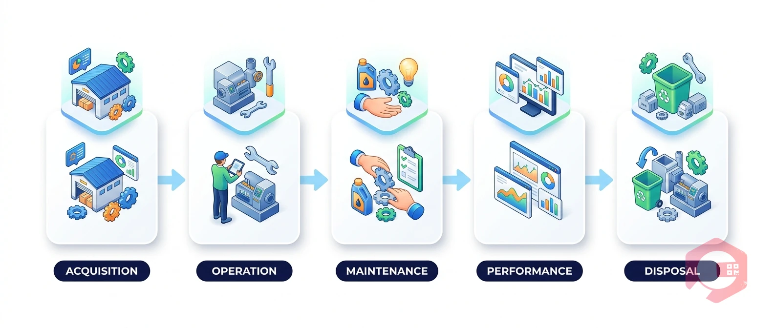 How CMMS Supports Asset Lifecycle Management — workflow