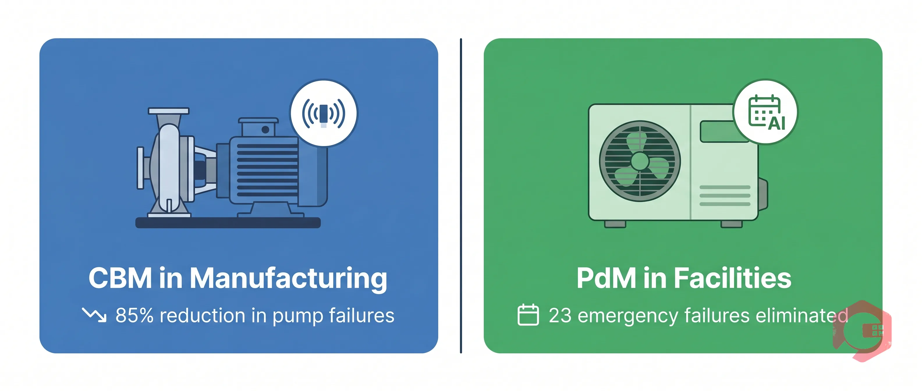 Reliability team comparing CBM and predictive maintenance on factory floor | Cryotos