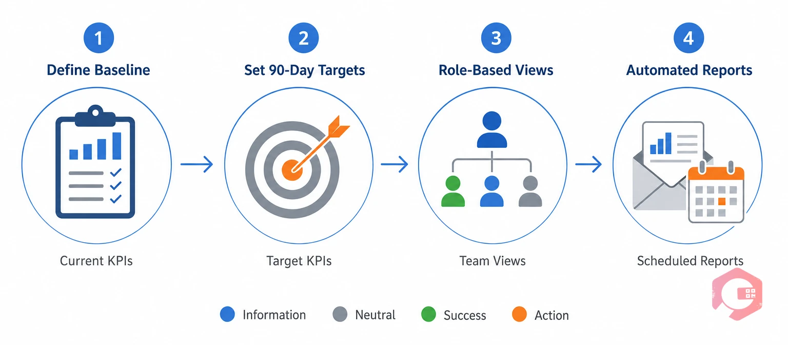 CMMS KPI Dashboard Setup — 4-step workflow | Cryotos
