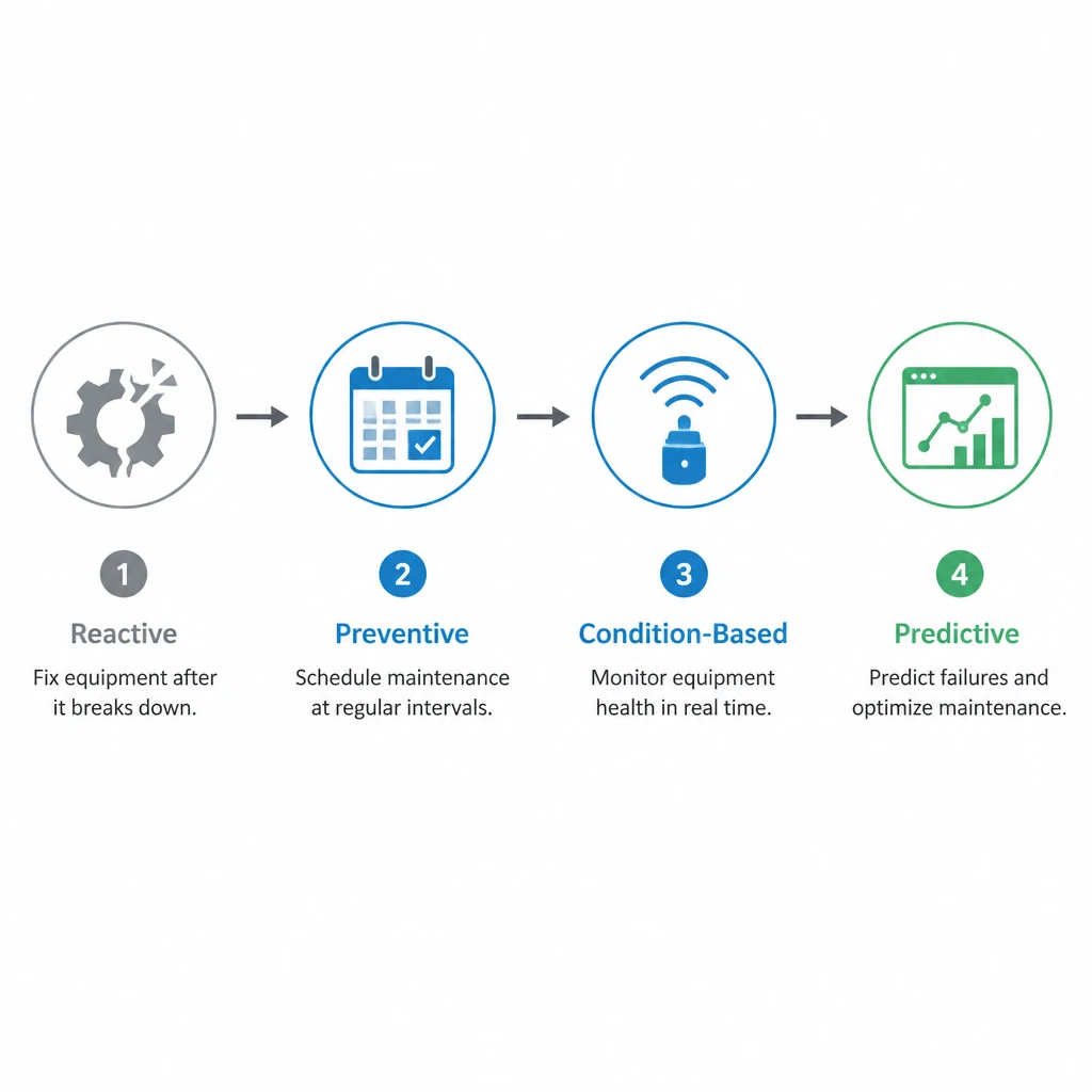 From preventive to predictive maintenance in cement plants — 4-stage process flow | Cryotos