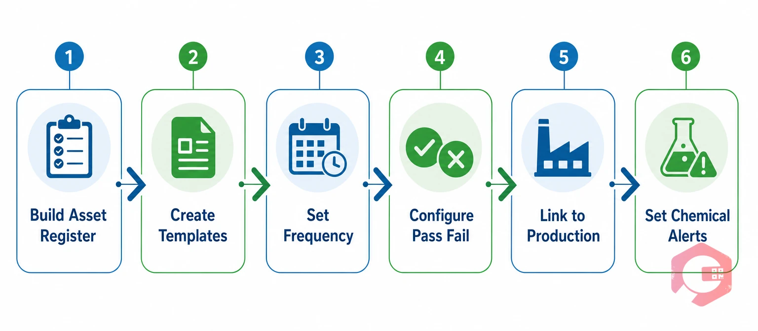 6-step CIP work order setup in CMMS for beverage sanitation compliance | Cryotos