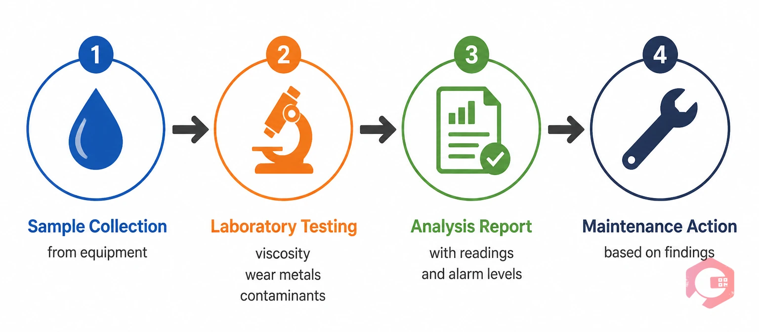 What is an oil analysis report - lifecycle from sampling to maintenance action | Cryotos