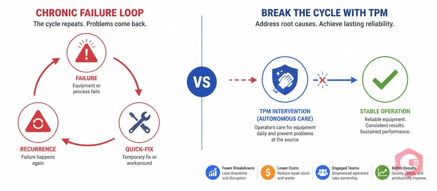 What are chronic failures - the chronic failure loop vs TPM elimination concept | Cryotos
