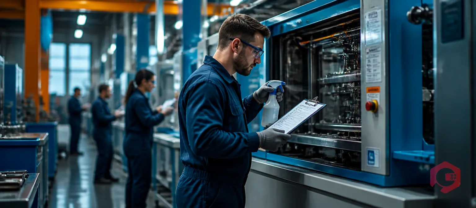 Operators performing autonomous maintenance on shop floor machinery | Cryotos