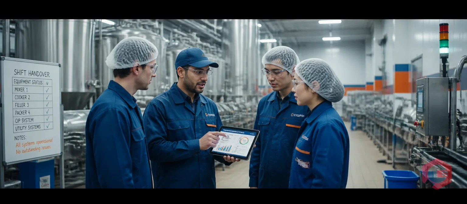 F&B plant maintenance shift handover using email-based alerts instead of phone calls | Cryotos