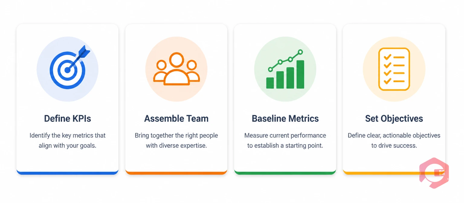 CMMS implementation planning and preparation: define KPIs, assemble team, baseline metrics, set objectives | Cryotos