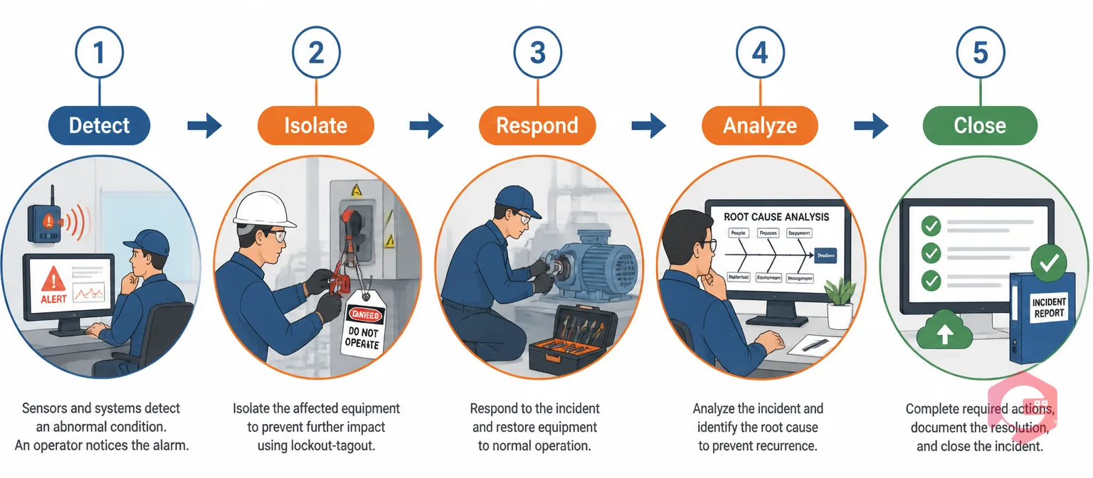 DIRAC incident management framework: Detect, Isolate, Respond, Analyze, Close process flow | Cryotos