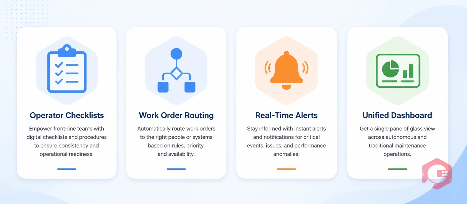 How Cryotos CMMS bridges autonomous and traditional maintenance with checklists, routing, alerts and dashboards | Cryotos