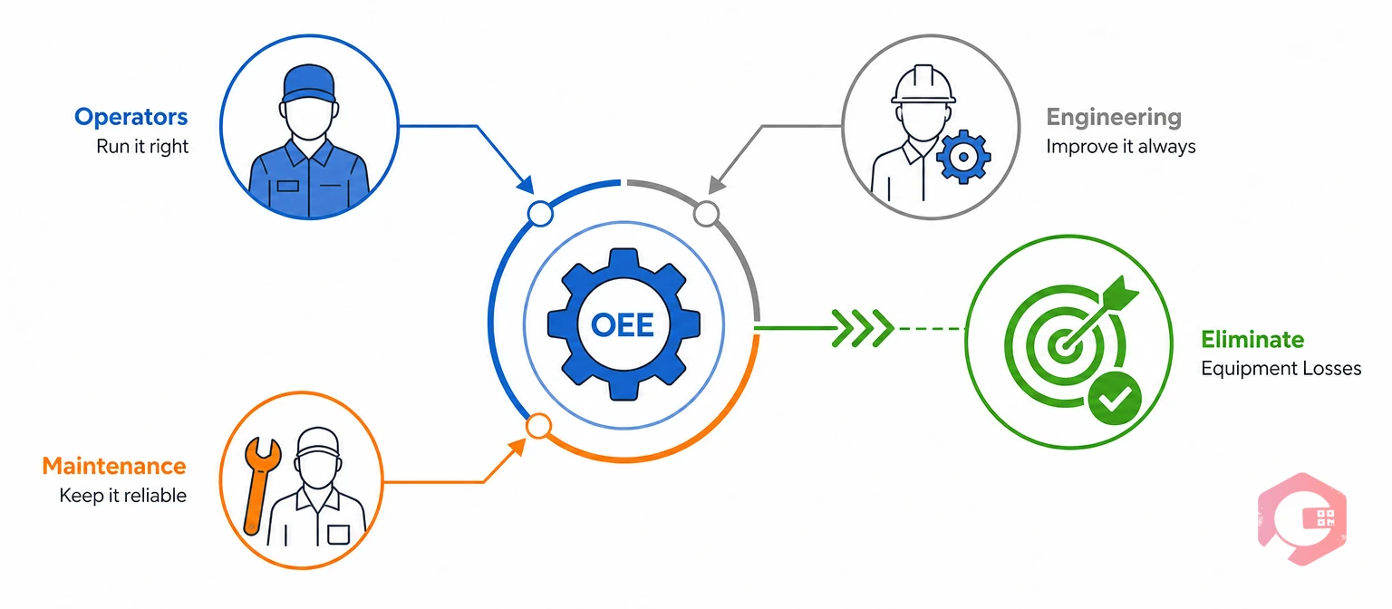 TPM unites operators, maintenance, and engineering around Overall Equipment Effectiveness | Cryotos