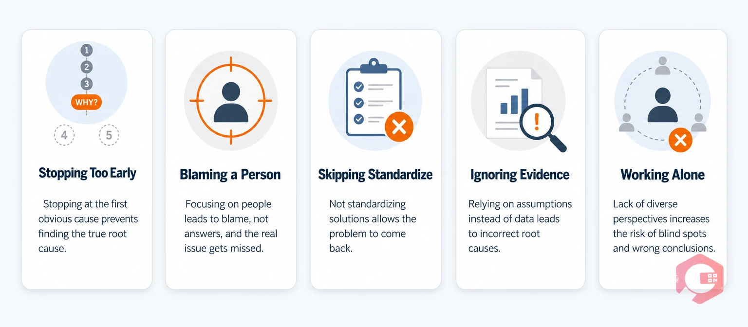 Five common mistakes that undermine a 5 Whys RCA | Cryotos