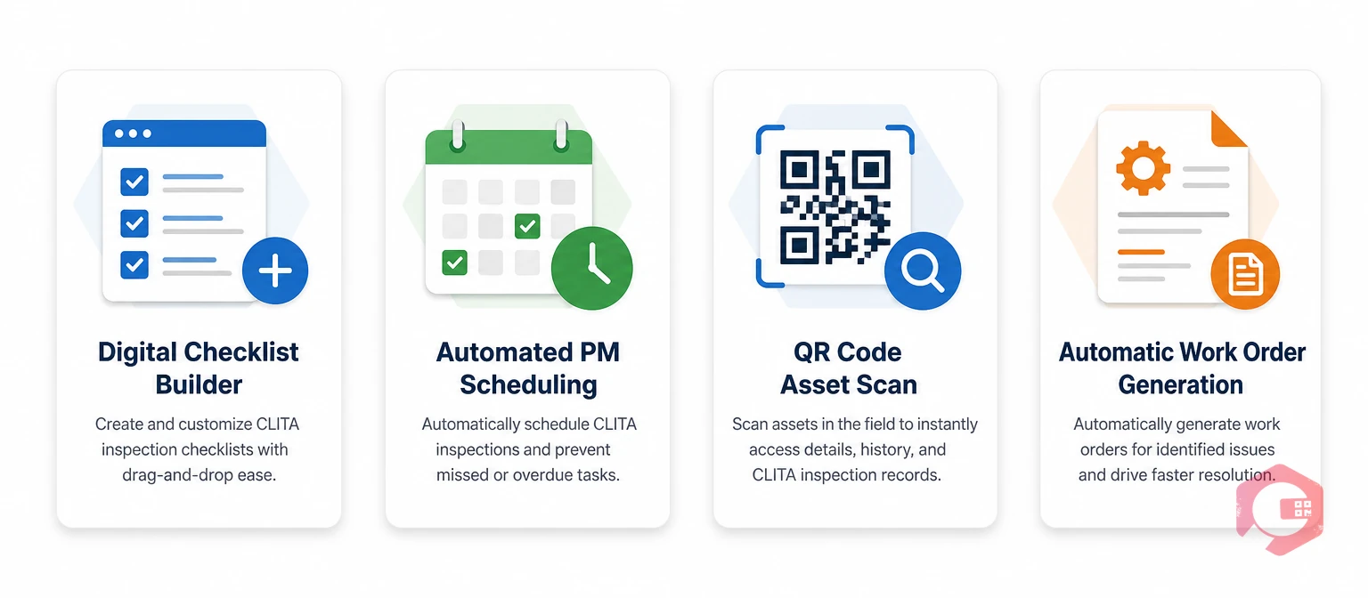 Cryotos CMMS features for managing CLITA inspections digitally | Cryotos