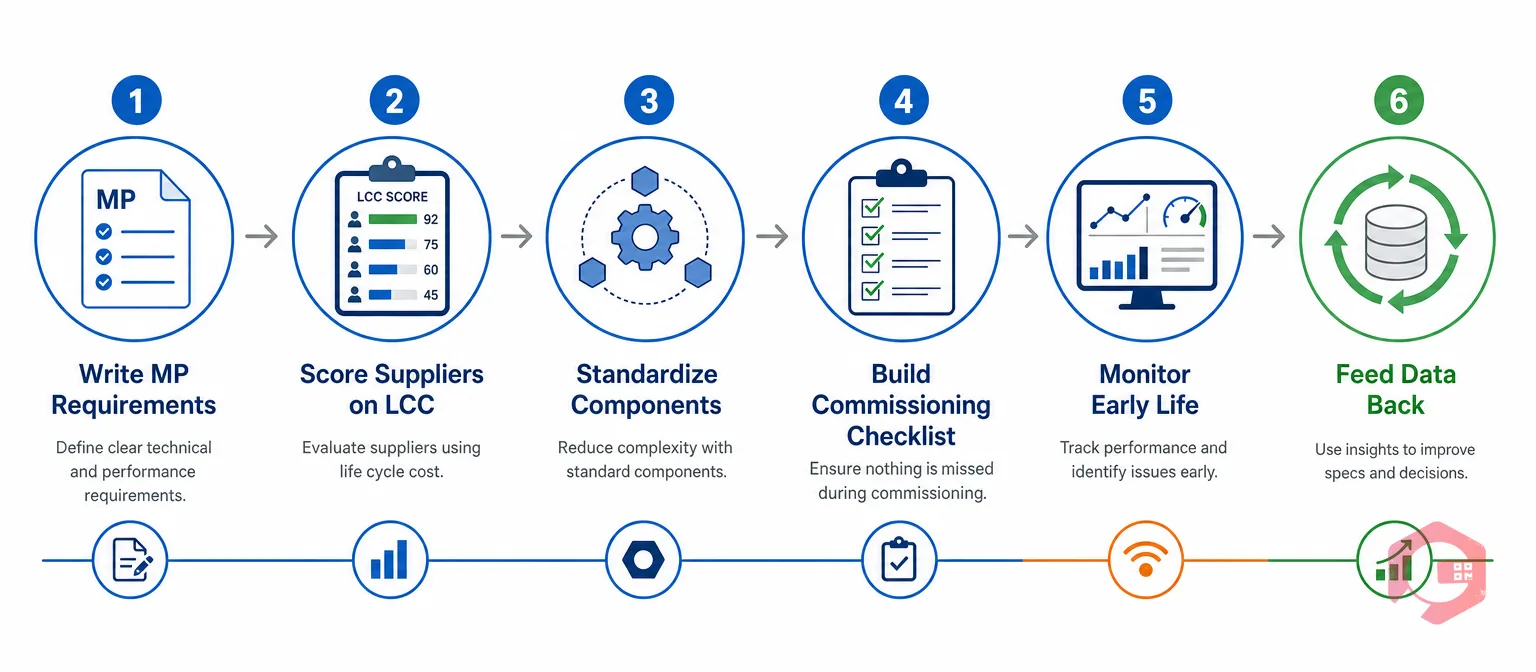 Six-step checklist to implement early equipment management and lower life-cycle cost | Cryotos