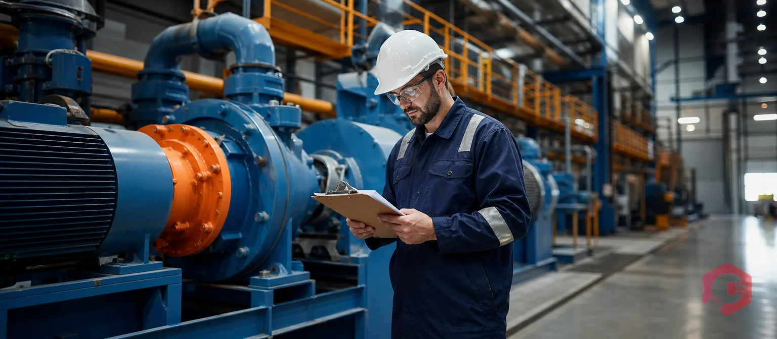 Maintenance planner reviewing a preventive maintenance schedule in an industrial plant | Cryotos