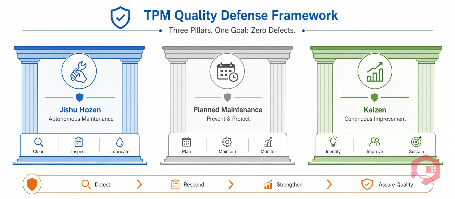 The three core TPM pillars that defend product quality | Cryotos