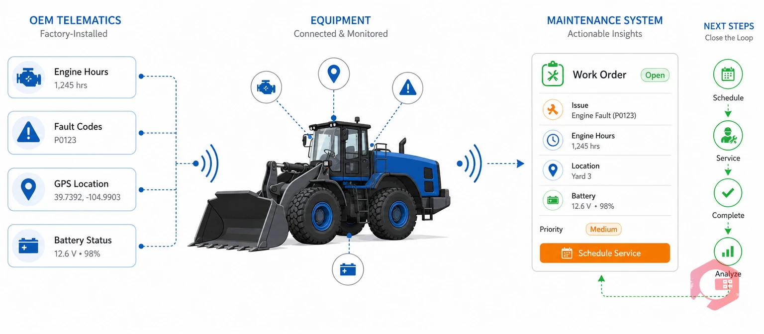 What OEM telematics integration is in maintenance management | Cryotos