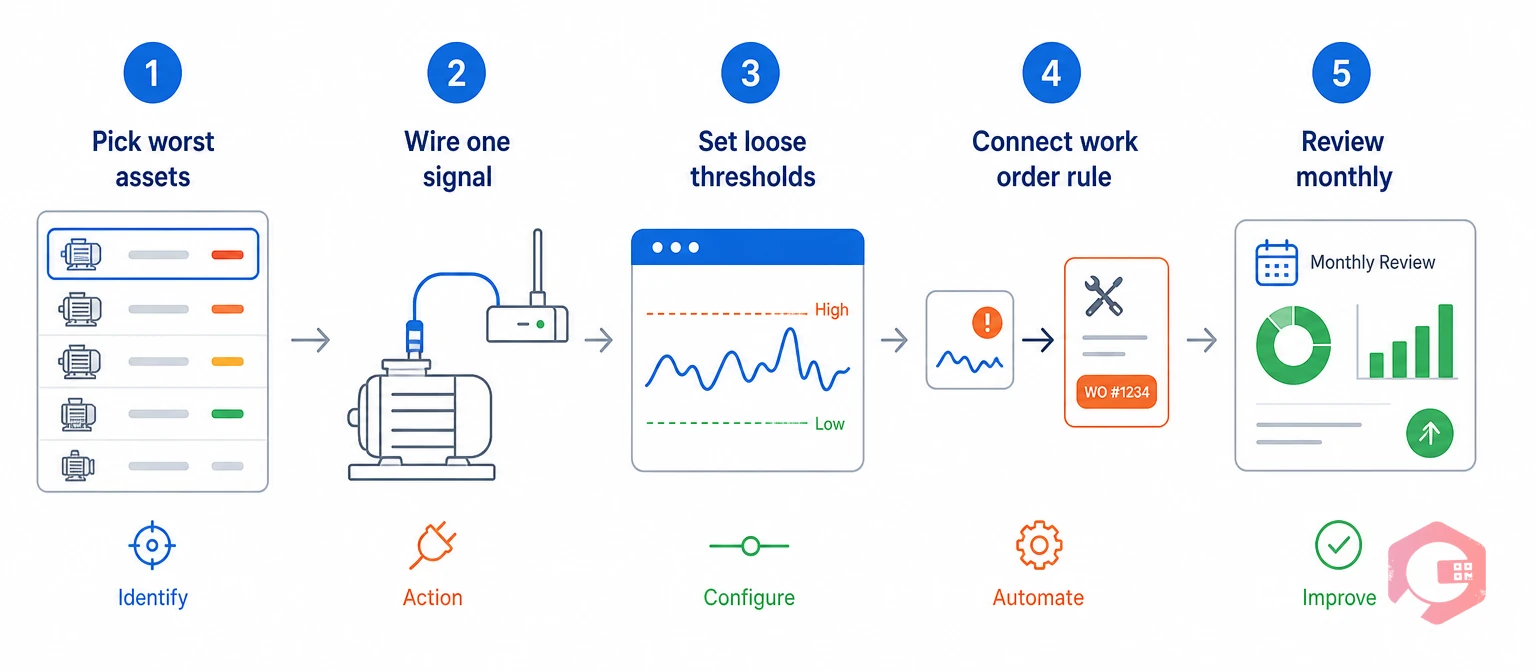Five-step rollout for condition monitoring in a CMMS | Cryotos