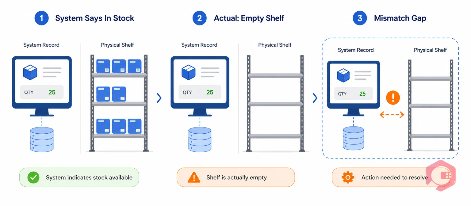 Ghost inventory: system records versus actual physical shelf stock | Cryotos