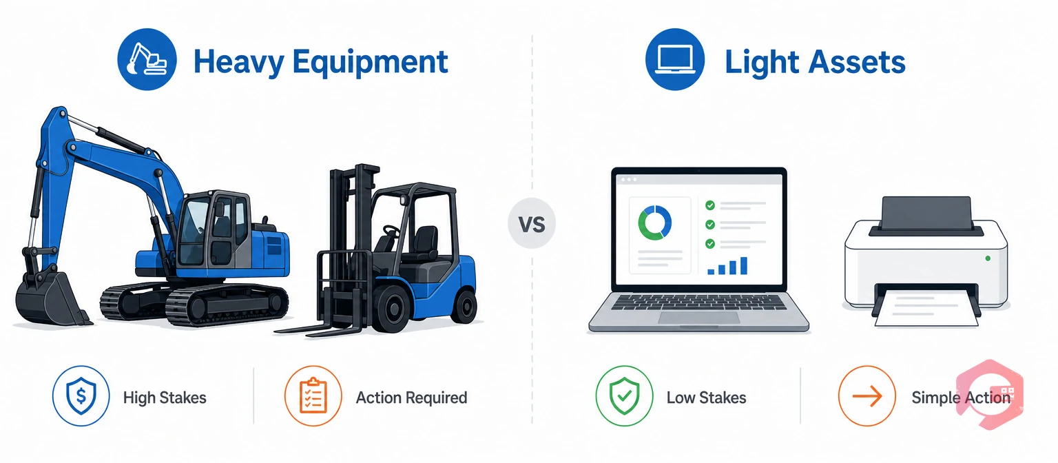 Heavy equipment versus light assets comparison | Cryotos