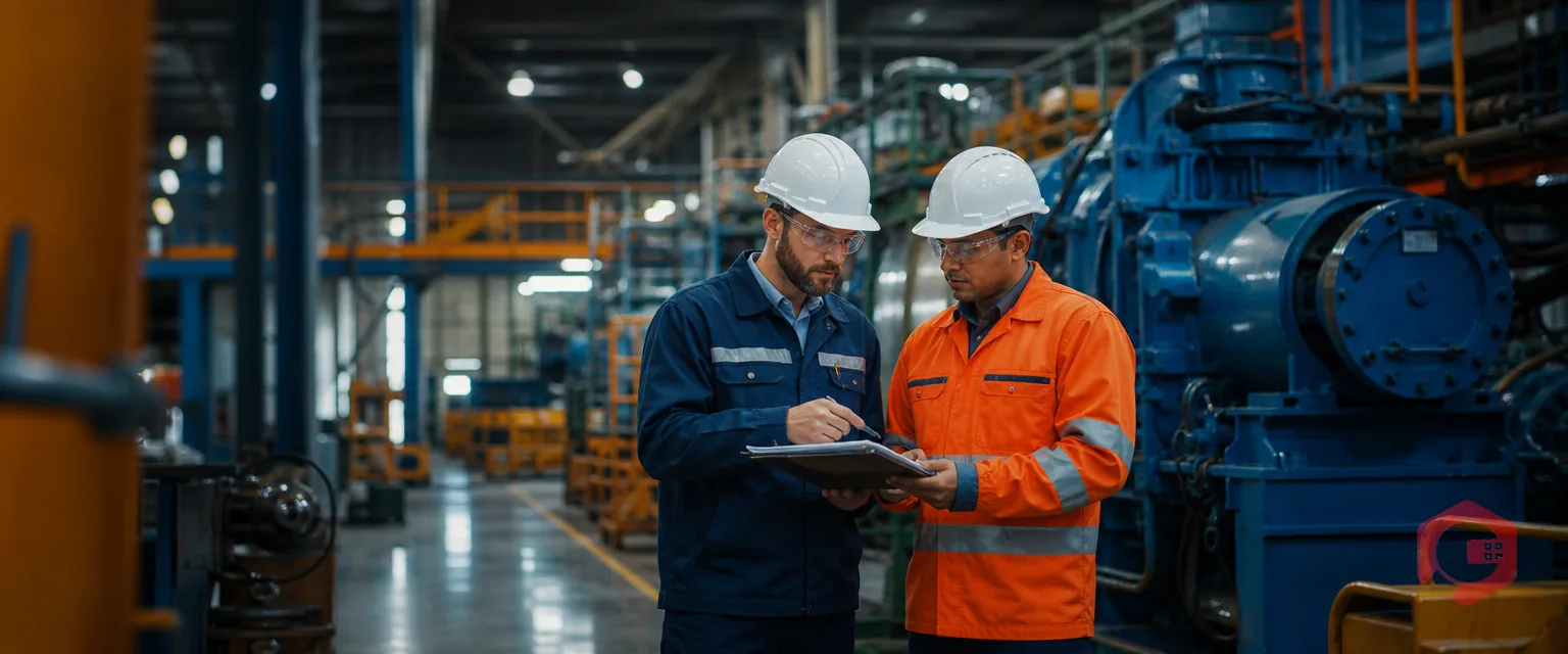 Reliability engineer and planner reviewing a preventive maintenance plan on the plant floor | Cryotos