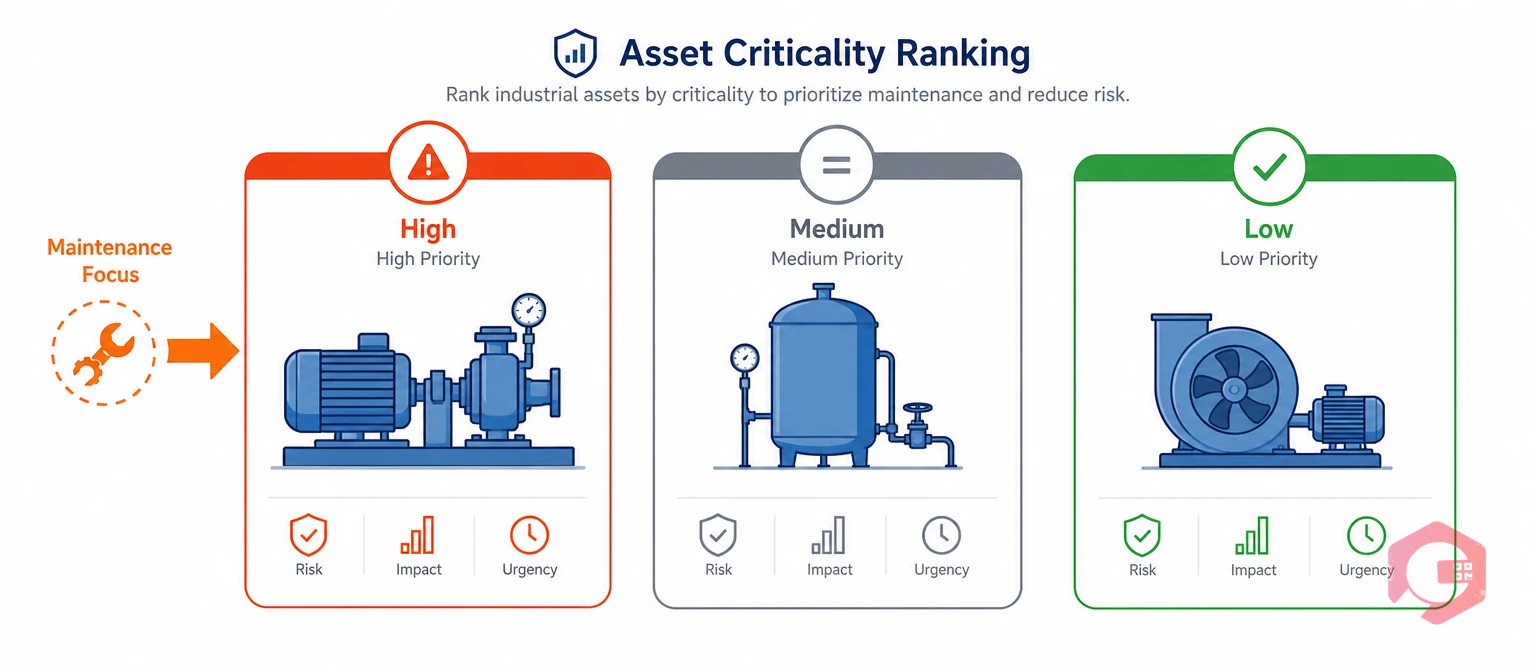 Ranking industrial assets by criticality to prioritize preventive maintenance | Cryotos