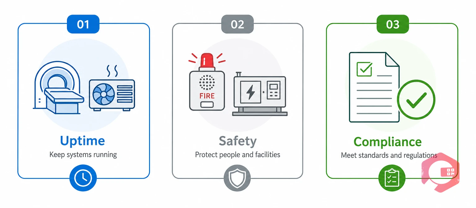 Three competing priorities: uptime, safety, and compliance | Cryotos
