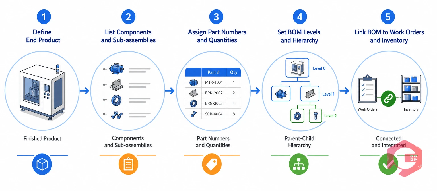 Five-step process to create a BOM in manufacturing | Cryotos