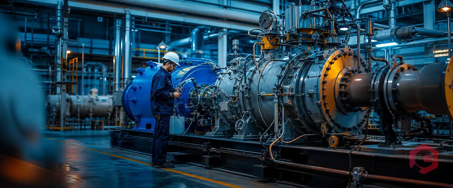 Engineer monitoring sensor-equipped industrial machinery in a plant | Cryotos