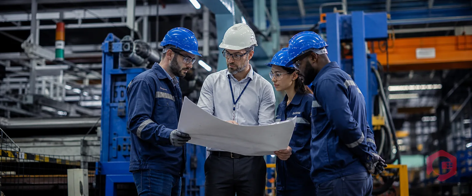 Operations and IT manager coordinating enterprise systems with a maintenance team in an industrial facility | Cryotos