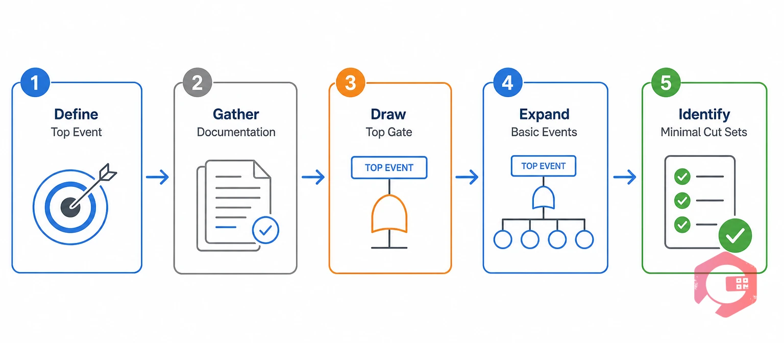 Step-by-step process for drawing a fault tree diagram | Cryotos