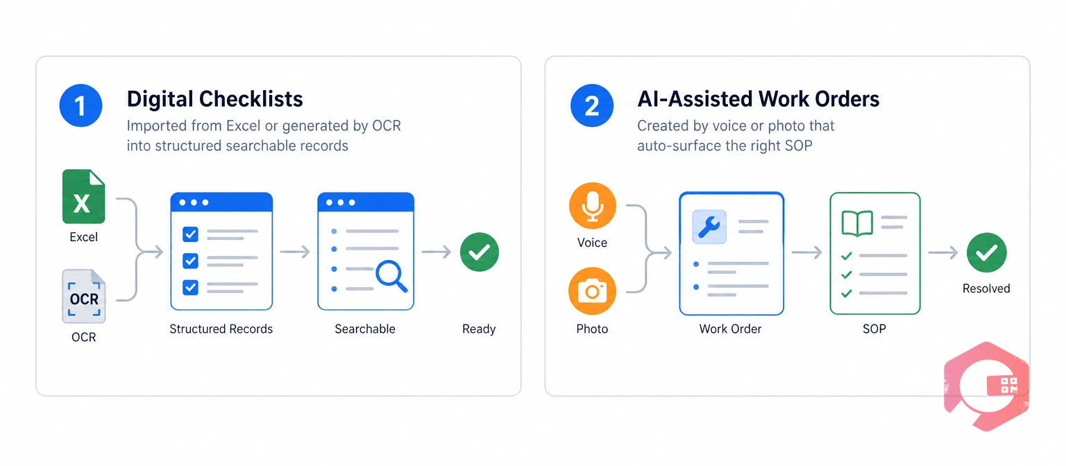 Digital checklists and AI-assisted work orders speed pharma maintenance documentation | Cryotos