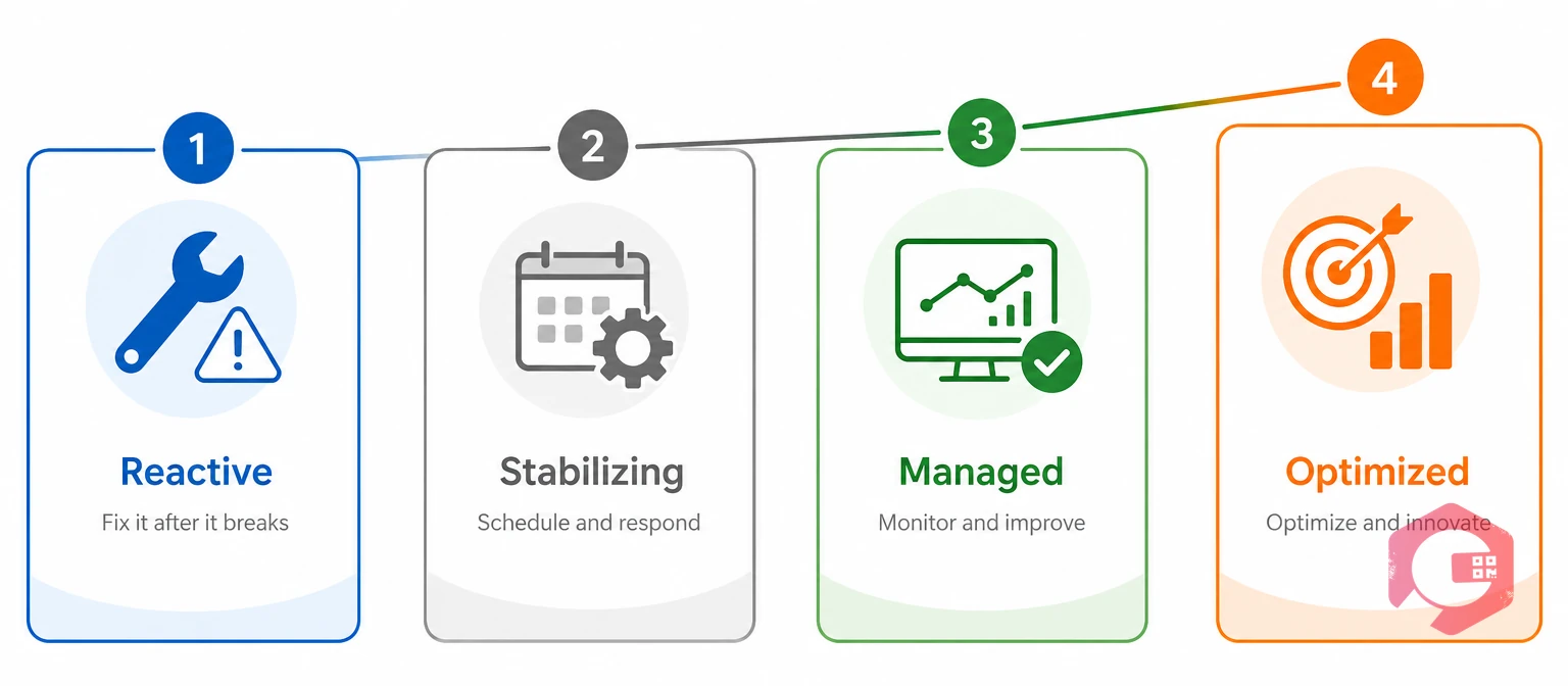 Four-tier maintenance ratio health scale cards | Cryotos
