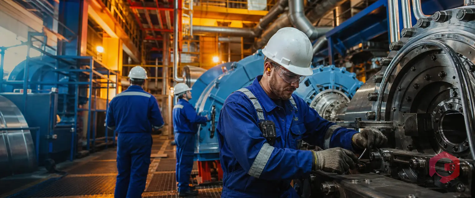 Power plant crew preparing generating equipment for peak demand season | Cryotos