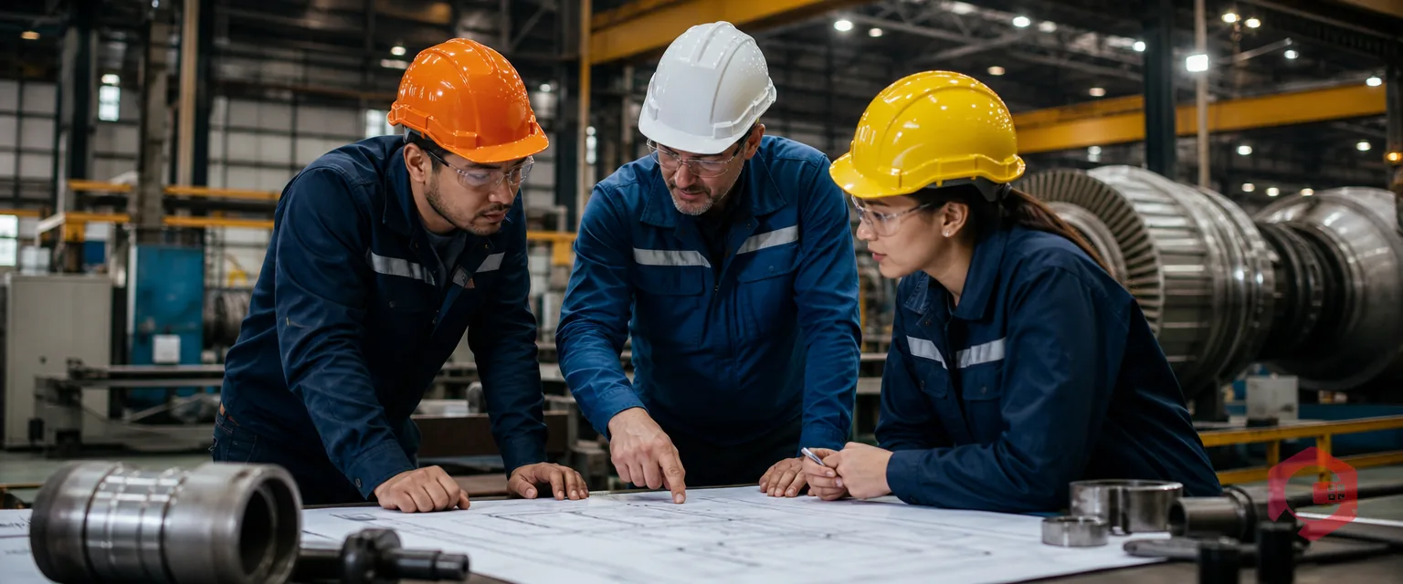 Reliability engineers planning an RCM maintenance strategy on a manufacturing floor | Cryotos