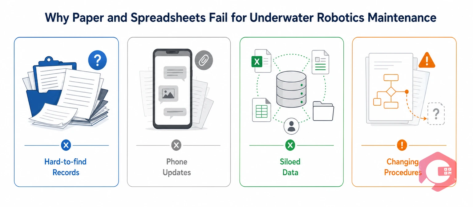 Four problems underwater robotics companies face with paper and spreadsheets | Cryotos