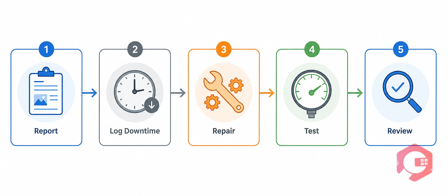 Five-step ROV breakdown workflow report log repair test review | Cryotos