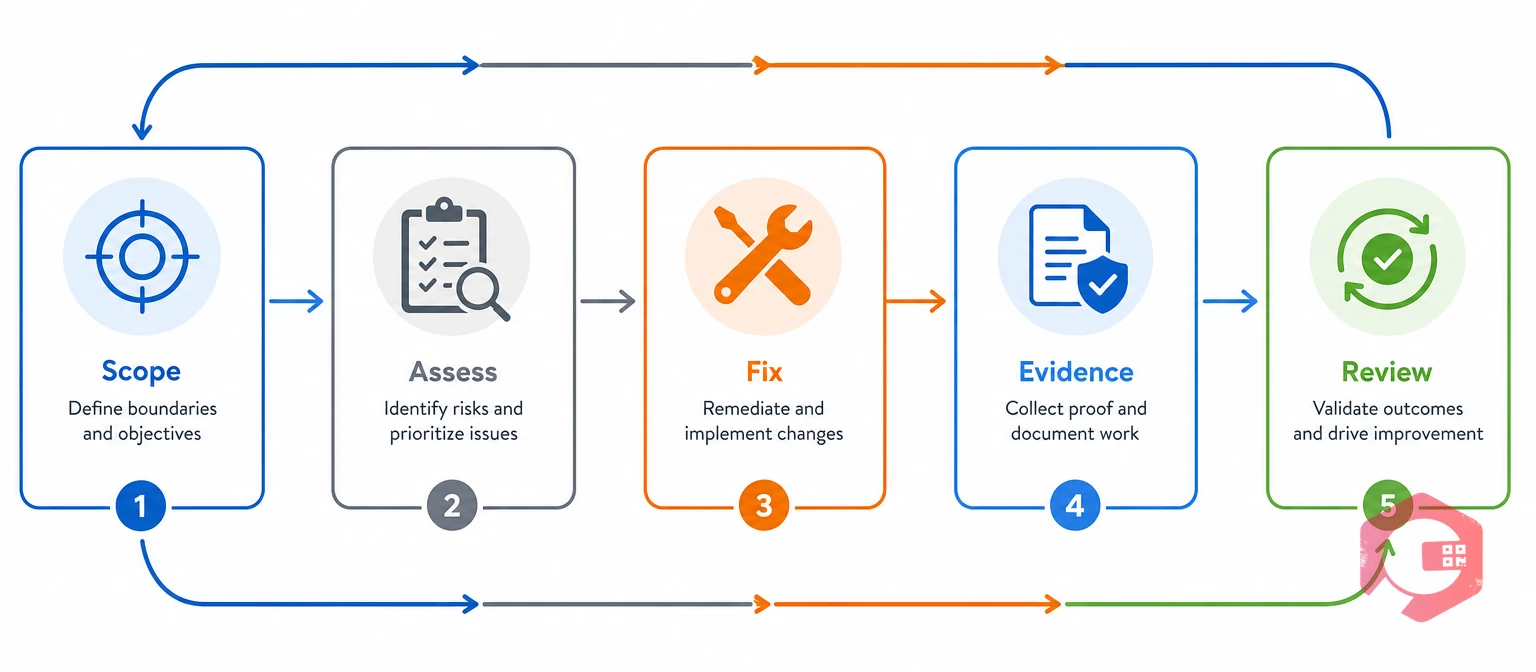 The SAFER site audit framework five-stage loop | Cryotos