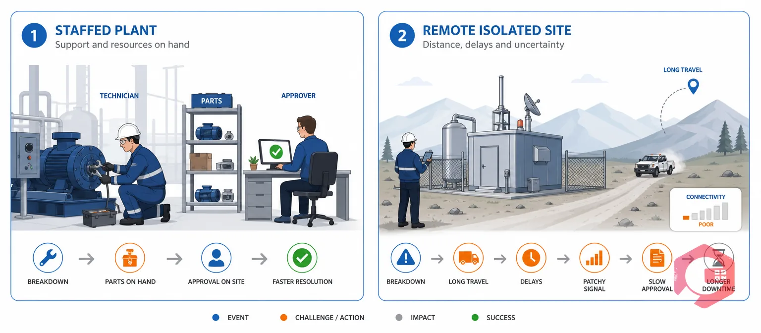 Staffed plant versus remote site maintenance comparison | Cryotos