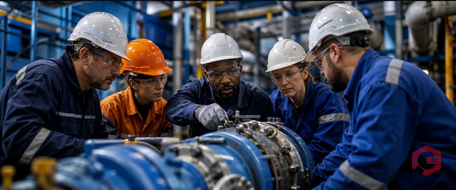 Cross-functional maintenance team diagnosing a repeat equipment failure on the plant floor | Cryotos