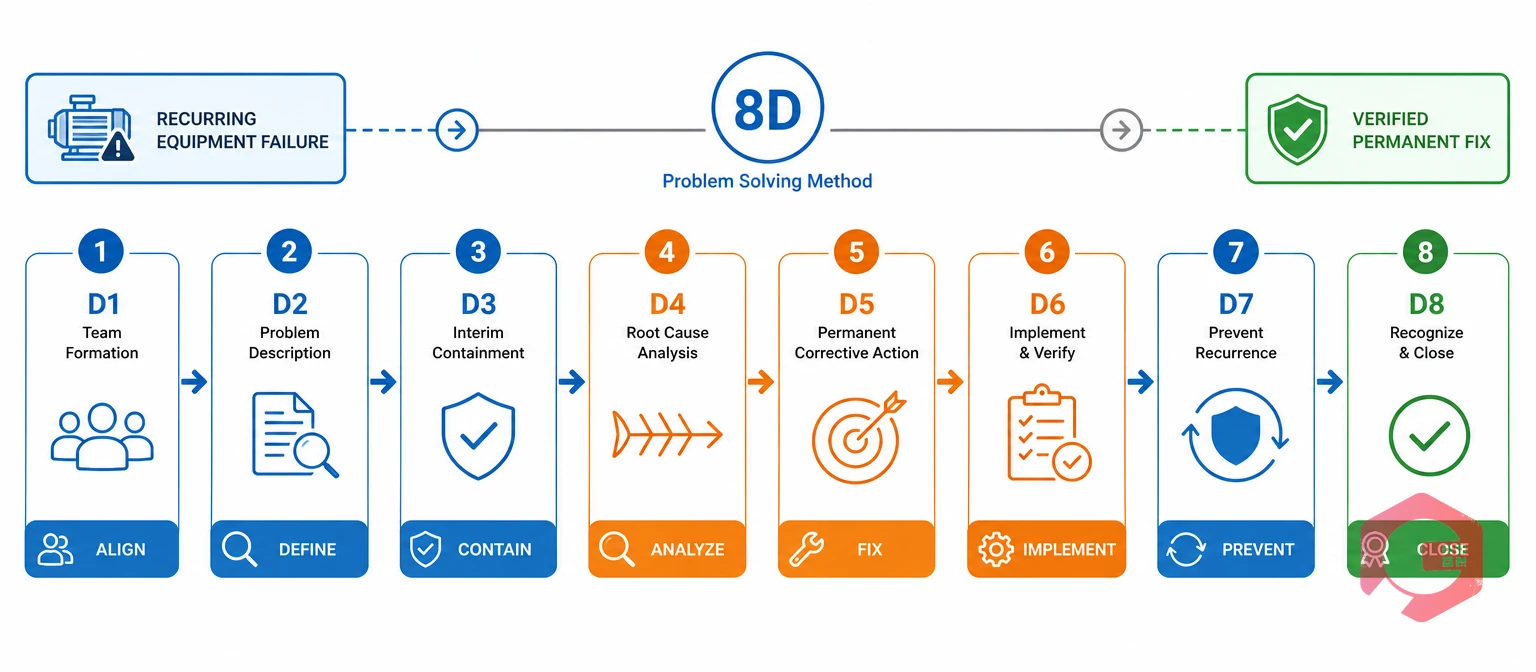The 8D problem solving method as eight disciplines from failure to permanent fix | Cryotos