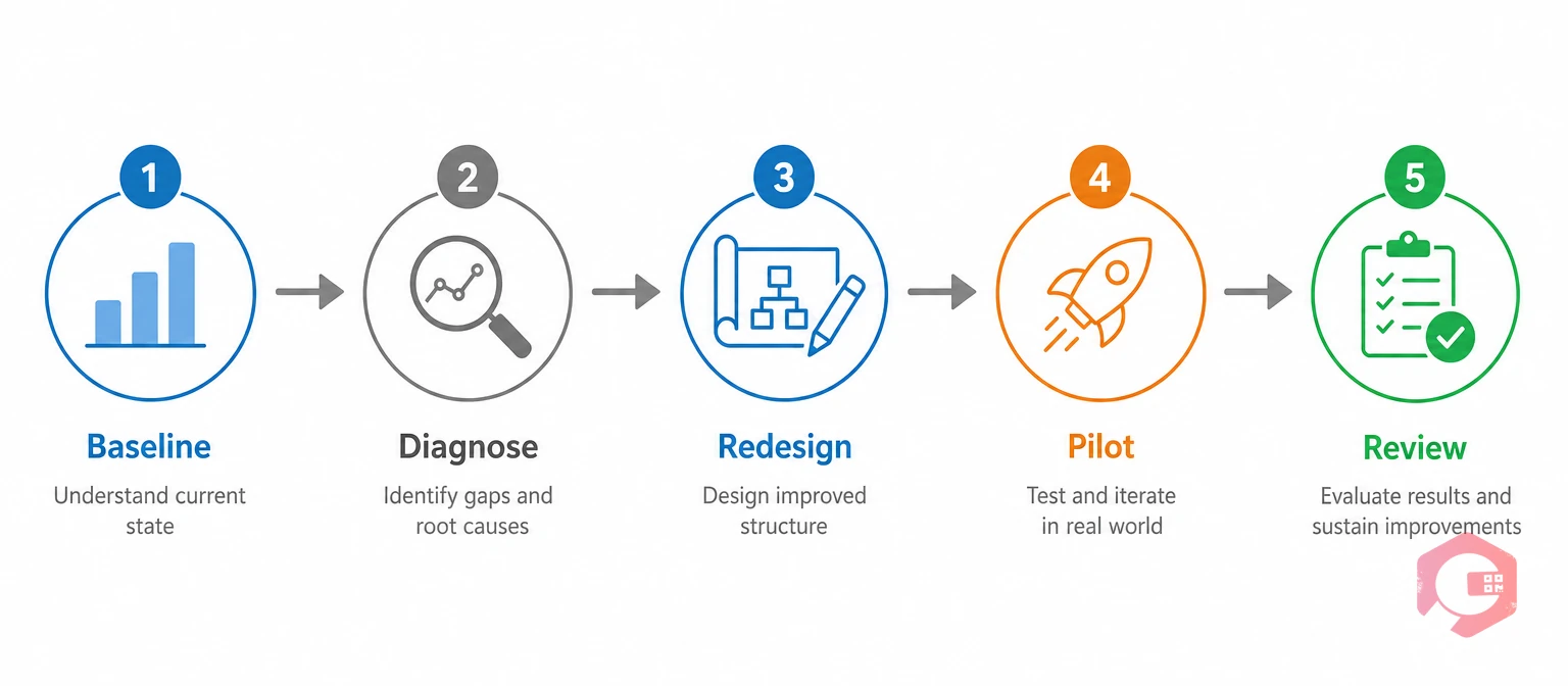 Five-step maintenance team structure review method | Cryotos