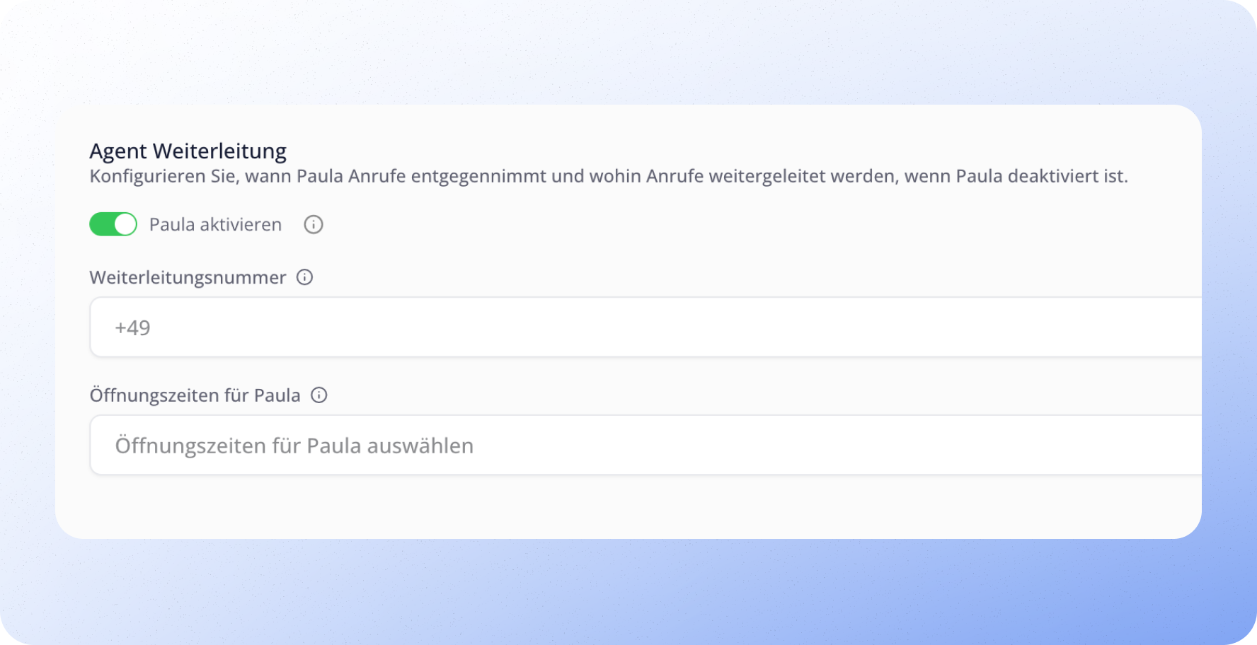 Setup Schritt 1: Rufweiterleitung einrichten