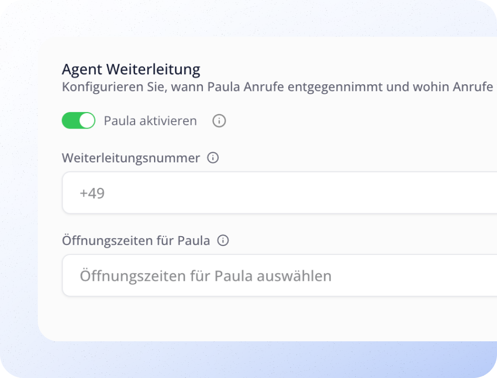 Setup Schritt 1: Rufweiterleitung einrichten