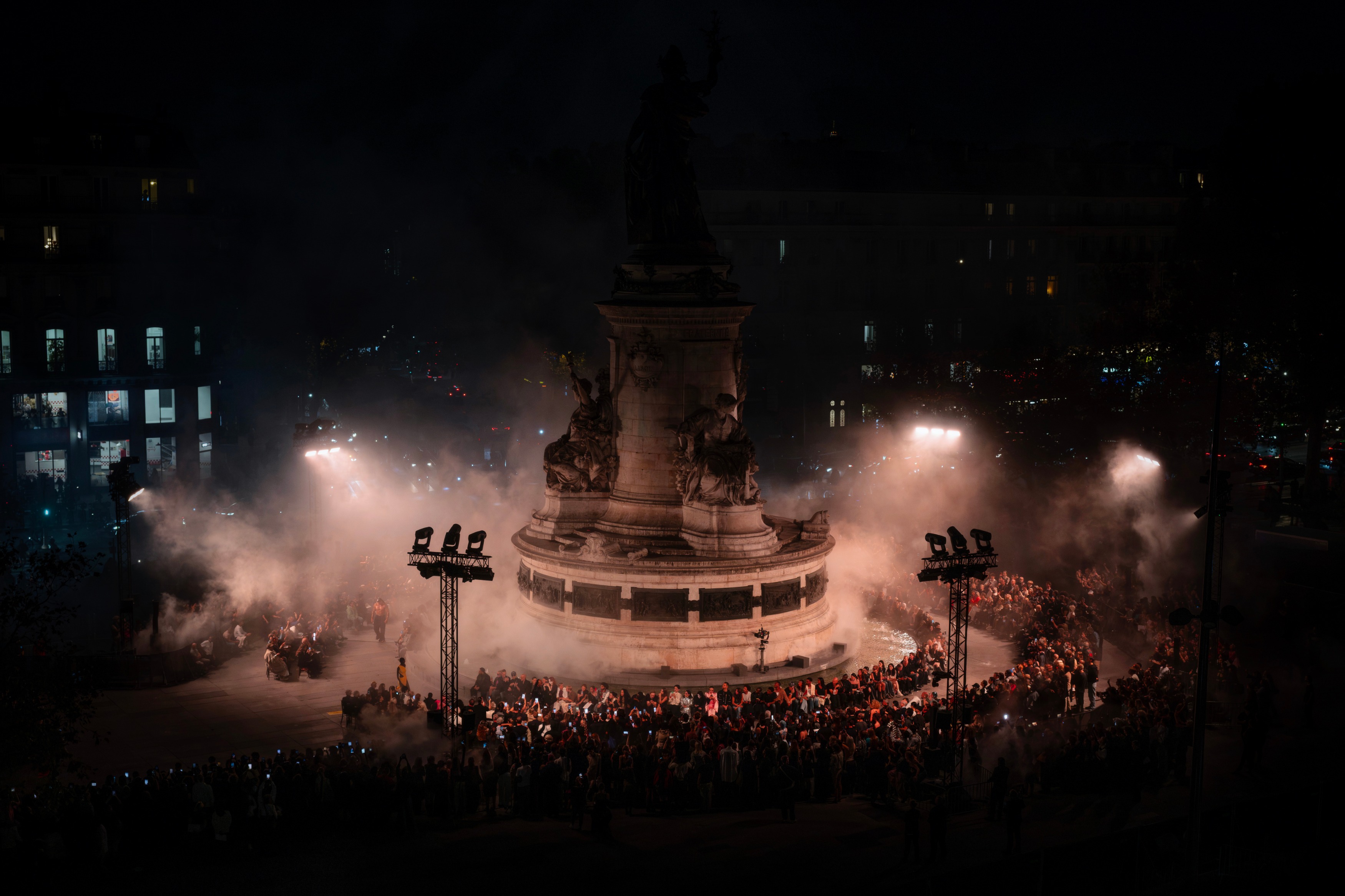 Matières Fécales S/S 2027 show at Place de la République, Paris — © Ophélie Maurus