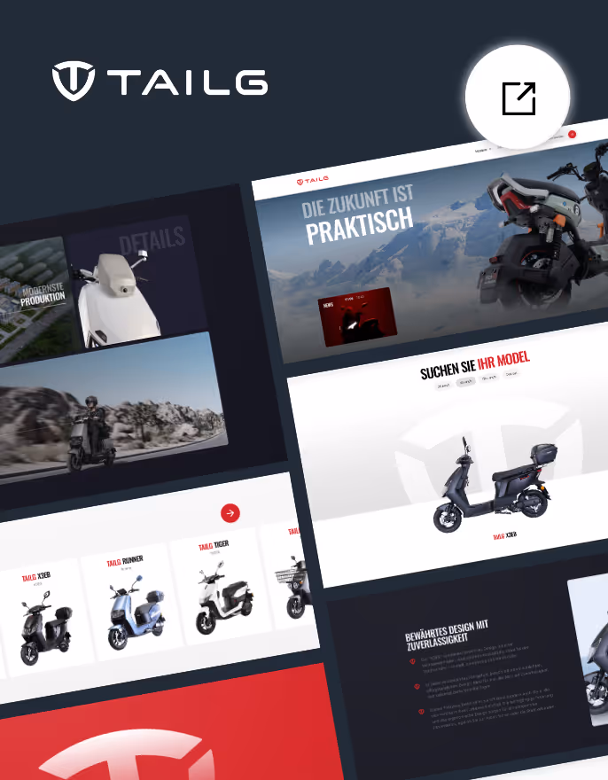 Mockup der TAILG Website