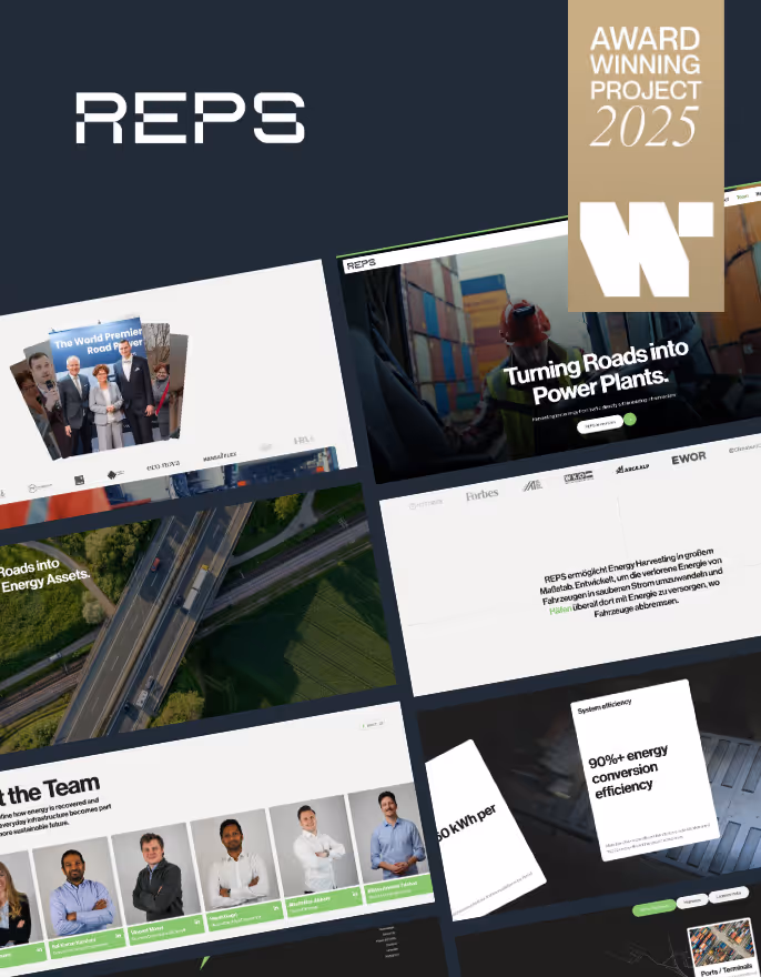 Mockup der REPS Website