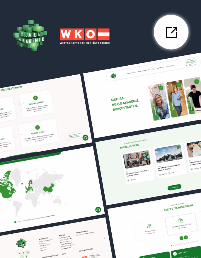 Mockup der Dualen Akademie Website