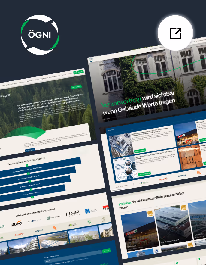 Mockup der ÖGNI Website