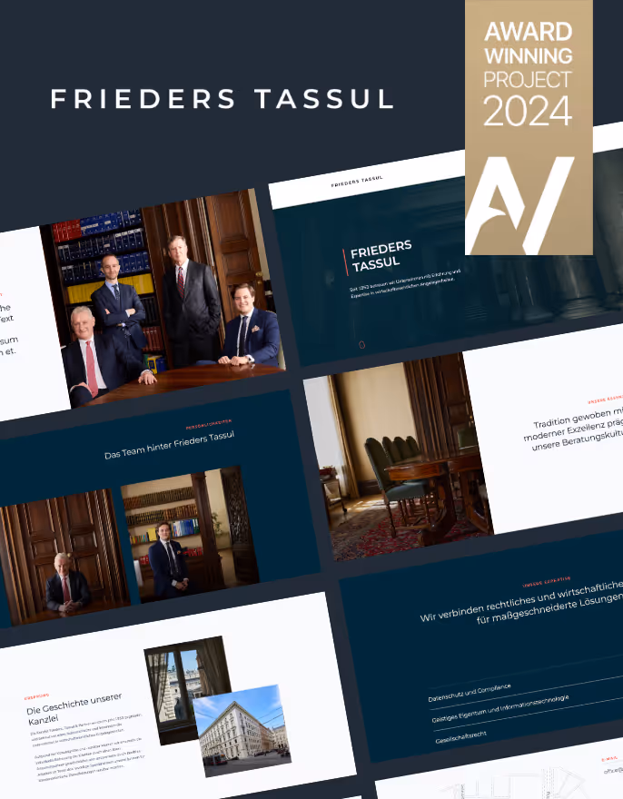 Mockup der Frieders Tassul Website