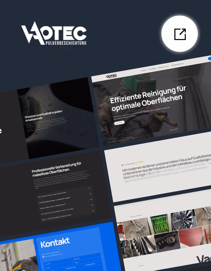 Mockup der VAOTEC Website